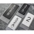 Custom Twalèt Nwa Plak Acrylic Braille Siy